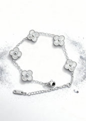Silver Clover Bracelet "Adjustable"