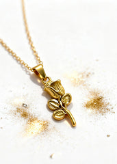 Bloom Rose Pendant "Adjustable Chain"