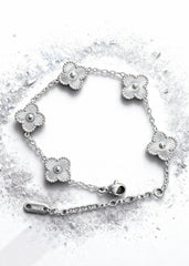 Silver Clover Bracelet "Adjustable"