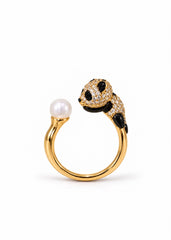 Panda Charm Golden Ring