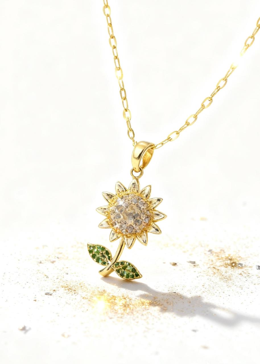 Rising Sunflower Pendant "Adjustable Chain" Secondary image