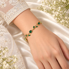 Emerald Green Tulip Bracelet