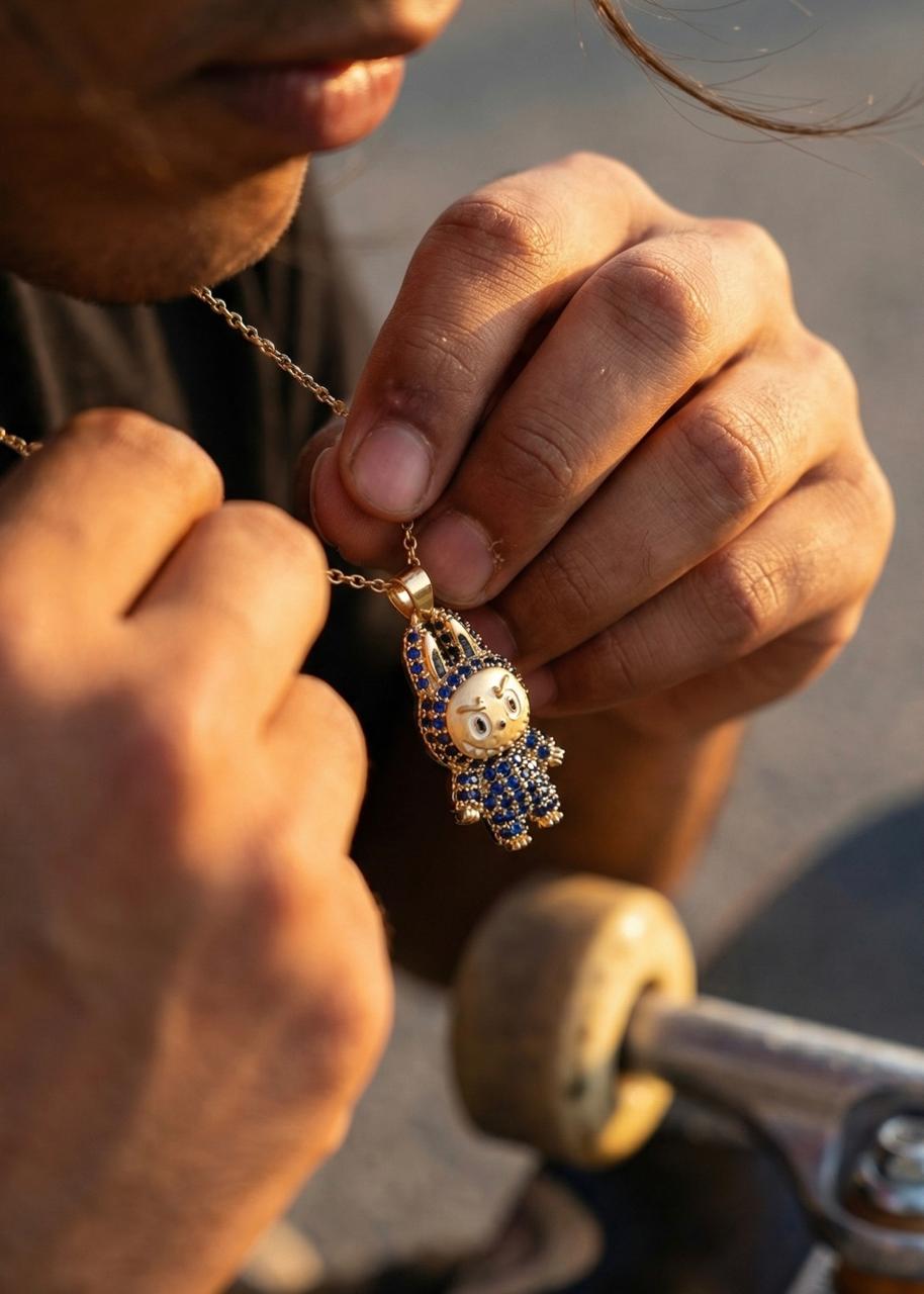 Blue Labubu Pendant "Adjustable Chain"