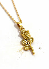Bloom Rose Pendant "Adjustable Chain"