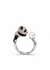 Panda Charm Silver Ring