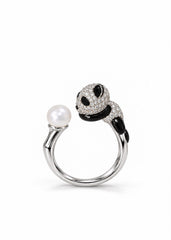 Panda Charm Silver Ring